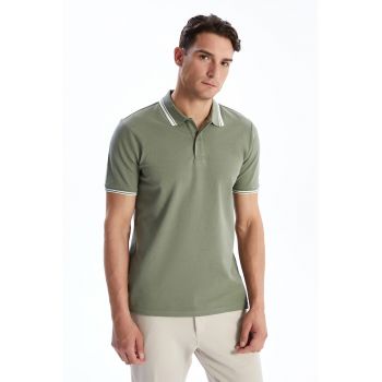 Tricou din amestec de bumbac cu guler polo