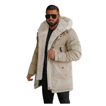Geaca de iarna parka barbati bej  JS/22M319/62Z