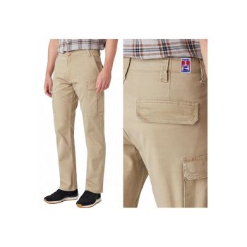 Pantaloni Cargo -  Casey Cargo - Croi: Drept - Tip De Pantaloni: Cargo - Inchidere: Fermoar - Compozitie Material: 98% Bumbac - 2% Elastan - 34/32 - Bej