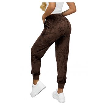 Pantaloni de trening din catifea femei  JS/92K527