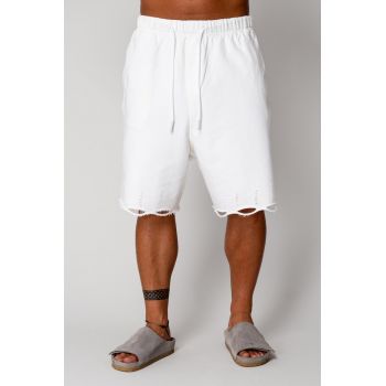 Pantaloni scurt Ripped Heavy White 17412