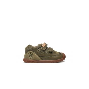 Pantofi 241127 B788-B Kaki -  Piele lacuita