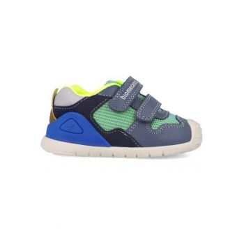Pantofi copii baieti din piele naturala si textil  252120-B837