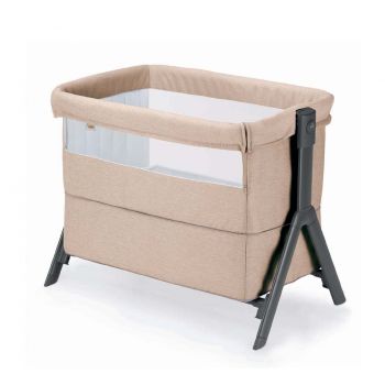 Patut Sempreconte Joy Bej, co-sleeper si tarc 2 in 1 cu laterala culisanta, setare unghiulara, roti, geanta voiaj, reglabil in 8 pozitii pe inaltime, 0-15 kg