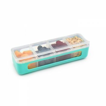 Recipient stocare Melii cu 4 compartimente blue
