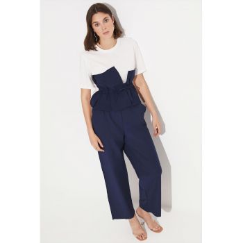 Set de tricou din bumbac si pantaloni cu croiala ampla