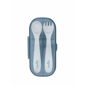 Tacamuri de calatorie in cutie Nuvita Easy Eating Powder Blue
