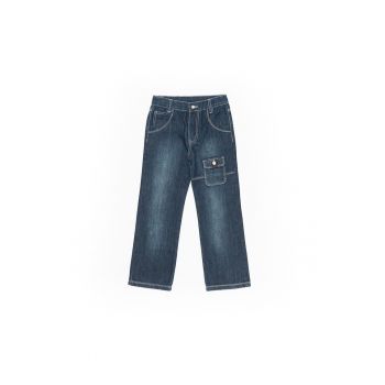 Blugi - baieti - cu buzunar pe picior -  11712 - Albastru -