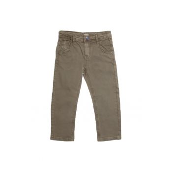 Blugi baieti -  cu capsa - kaki - 21742-1