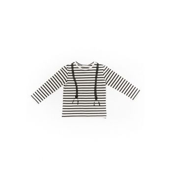 Bluza cu dungi - fete -  55810 - Crem -