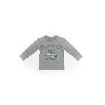 Bluza cu imprimeu Football - baieti - 59710 - Gri -
