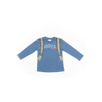 Bluza cu imprimeu ghiozdan - baieti - 16720 - Albastru -
