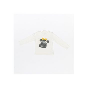 Bluza cu imprimeu -  Telephone - 44420 - Alb -