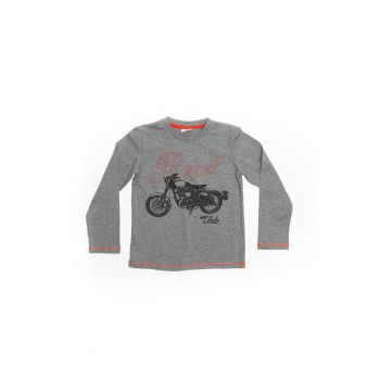 Bluza din bumbac - baieti - 28710 - Gri -