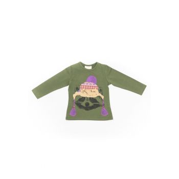 Bluza din bumbac -  fete - maneca lunga - 24840