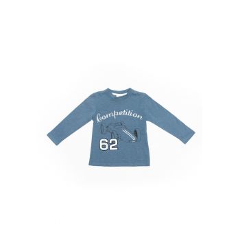 Bluza din bumbac - Wooloo Mooloo - Number 62 - 21720-1 - Albastru -