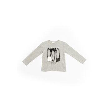 Bluzita fetite -  Ballerinas - din bumbac - 51810-2 - Gri -
