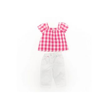 Compleu bluza in carouri -  cu pantaloni - 10215