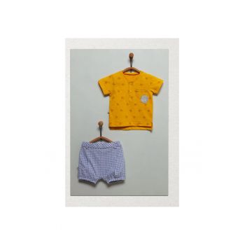Compleu cu pantaloni scurti pepit -  2 piese - TKE6065