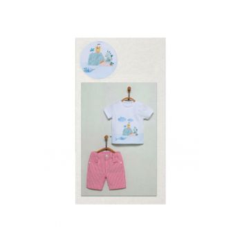 Compleu cu pantaloni scurti pepit -  2 piese - TKE6230