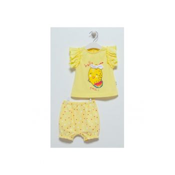 Compleu de vara bebe -  2 piese - TKK7045 - Galben -