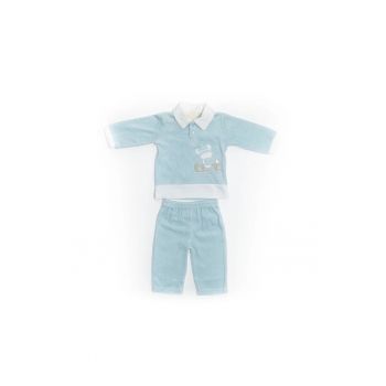Compleu gros bebelusi -  2 piese - 13935 - Albastru deschis -