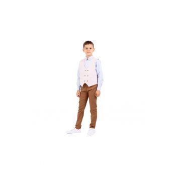 Costum elegant baieti -  4 piese - cu vesta - MY-5119