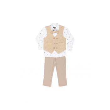 Costum elegant baieti -  4 piese - cu vesta - MY-5125
