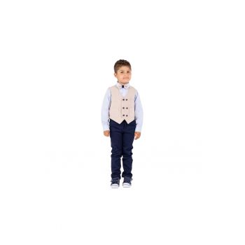 Costum elegant baieti -  4 piese - cu vesta - MY-5125