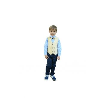 Costum elegant baieti -  4 piese - cu vesta - MY-5125