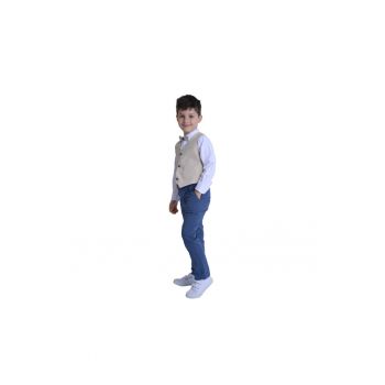 Costum elegant baieti -  4 piese - cu vesta - MY-5128