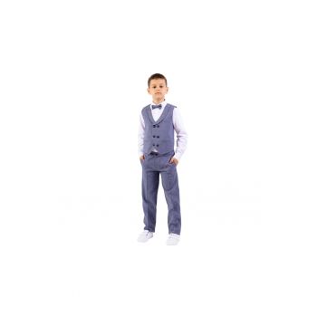 Costum elegant baieti -  4 piese - cu vesta - MY-5146