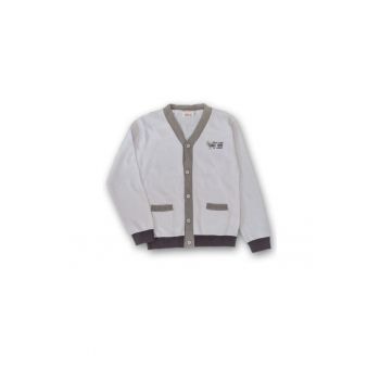 Jacheta baieti - cu nasturi - 40337 - Alb -