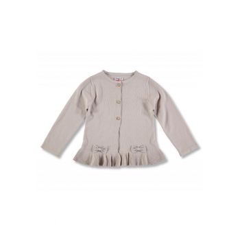 Jacheta cu nasturi - fete -  din bumbac - 60877 - Gri -