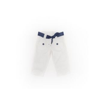 Pantaloni 3/4 - fetite -  cu esarfa tip curea - 12412