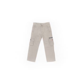 Pantaloni baieti - cu buzunare -  32722-2 - Crem -