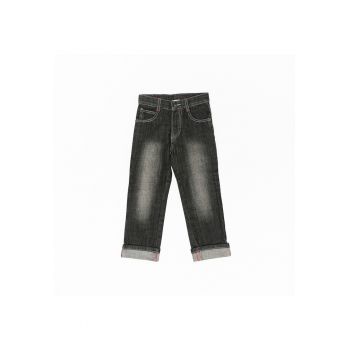 Pantaloni din denim baietei -  21712 - Negru -