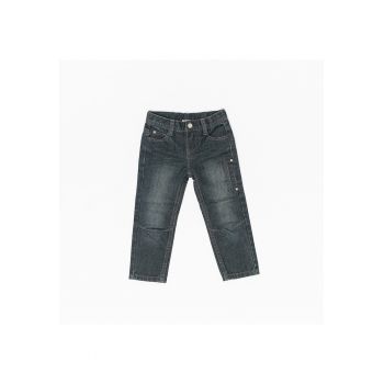 Pantaloni din denim baietei -  22722 - Bleumarin -