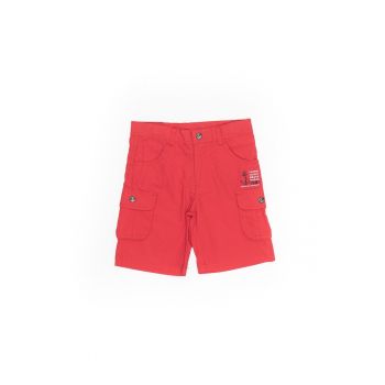 Pantaloni scurti cu buzunare - baieti - 31342-2 - Rosu -