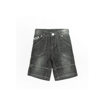 Pantaloni scurti de blug - cu nasture - 23312
