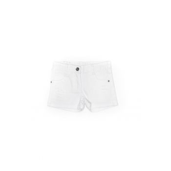 Pantaloni scurti de blugi -  fetite - 12432 - Alb -