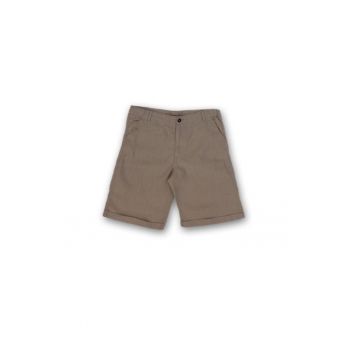 Pantaloni scurti din in - baieti - 21342-3 - Maro - 159 cm