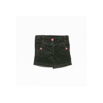 Pantaloni scurti negri -  cu nasturi - 50812-2 - Negru -