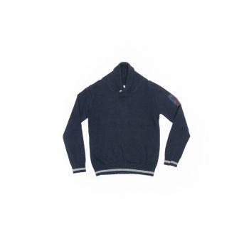 Pulover cu guler baieti - 40737 - Bleumarin -