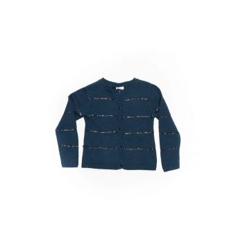 Pulover cu nasturi si paiete -  12817 - Bleumarin -