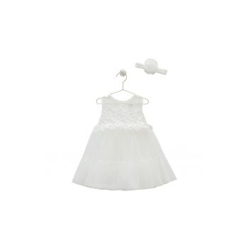 Rochita Eleganta cu Tulle -  pentru Fetite - Bentita Asortata - ELB7901