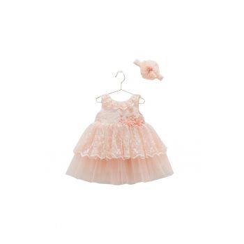 Rochita Eleganta Fetite -  cu Tulle - Bentita Asortata - ELB8238