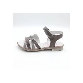 Sandale din Piele -  pentru Fete - cu Scai - Gri - K356-6000 - Gri