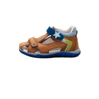 Sandale pentru Baieti -  Inchise - din Piele - Usoare - Maro - K330-4006B - 19 - Maro