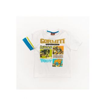 Tricou alb baieti - GOR372 - 110 cm - Alb